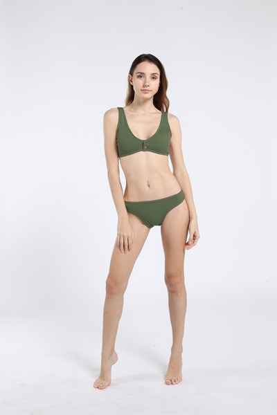 Free Shipping Solid Color Women Swimsuit Water Sports Swimming Equipment Swimwear Bikinis Set