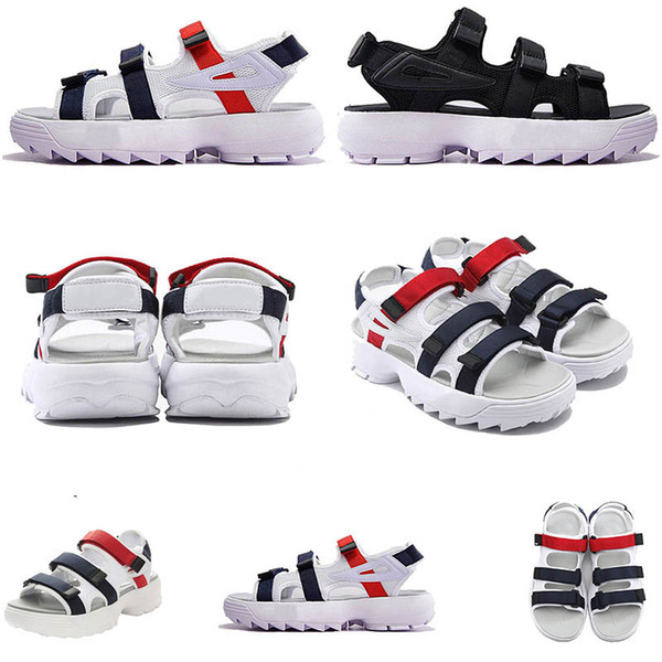 2019 Fashion Brand Beach Summer mens Designer Sandals womens Flip Flops Slippers black red white Anti-slipping Quick-drying Soft Water Shoes