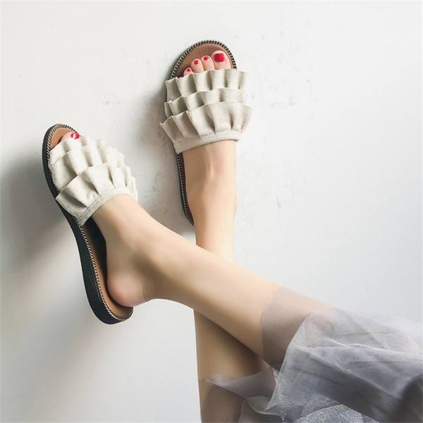 INS Style Tassel Flat Bottom Beach Shoes Designer Brand Fashion Outdoor Slippers Summer Trend Women Casual Sandals