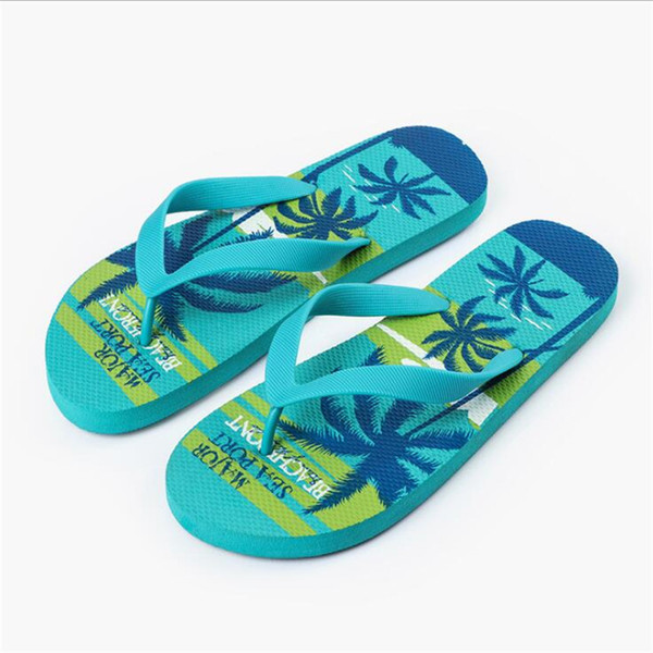 Men Women Summer Printed Beach Flip Flop Fashion Designer Simple Casual Slippers Holiday Non-slip Slides Sandals