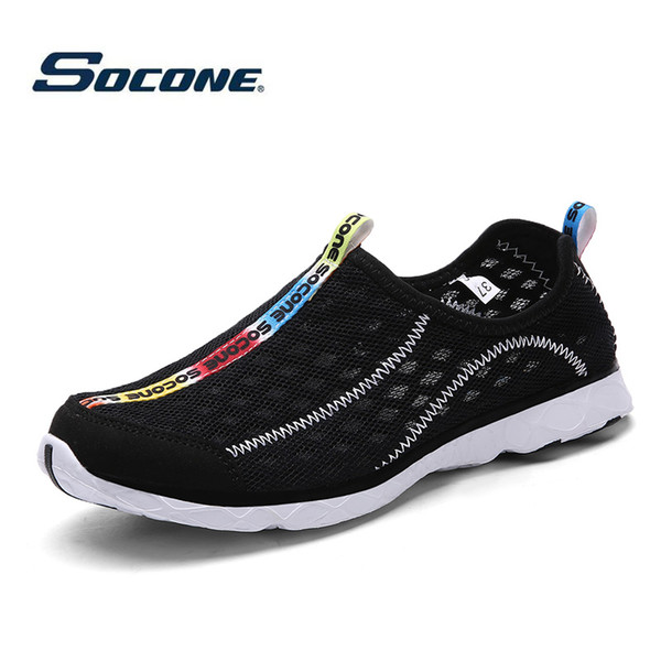 2019 Summer Women Water Shoes Slip on Sneakers Breathable Mesh Aqua Shoes Outdoor Sports Shoe Quick Dry Beach Shoes 8521W