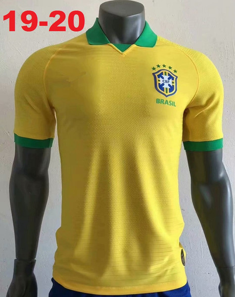 Player version 2019 2020 Brazil Soccer Jersey MARCELO PAULINHO COUTINHO G.JESUS jerseys 19 20 WILLIAN Football shirt Camiseta de futbol