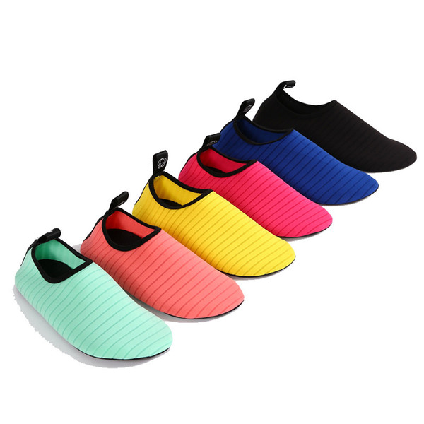 Swimming Surfing Beach Shoes 15 Colors Soft Bottom Quick Drying Skin Sticking Water Shoes New Fashion Yoga Fitness Diving Shoes