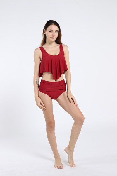 Professional Flexible Comfortable Solid Color Swimwear Water Sports Women Beachwear