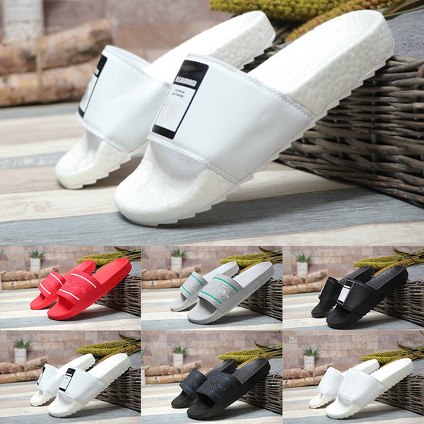 2019 Newest HN Adilette Cloudfoam Slide Sandal Women Men Luxury Quick-dry Casual Peep Toe Boys girls Fashion Slipper Wide Flat Beach Shoes