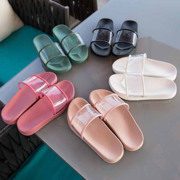 INS Style Trend Transparent Slippers Casual Fashion Brand Slippers Personality Designer Tiger Head Women Beach Shoes