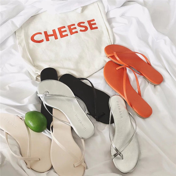 Casual Simple Solid Women Flip Flops Fashion Brand Non-slip Flat Bottom Outdoor Slippers Trend Designer Breathable Beach Shoes