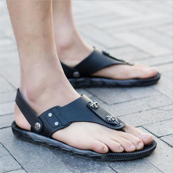 Men Summer Fall Outdoor Indoor Casual Sandals Fashion Designer Adjustable Beach Shoes Holiday Party Personality Flip Flop