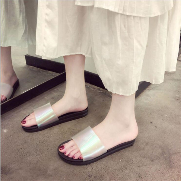 Summer Cute More Pattern Girls Jelly Beach Shoes Fashion Dots Simple Lovely Slippers Women Casual Outdoor Party Sandals