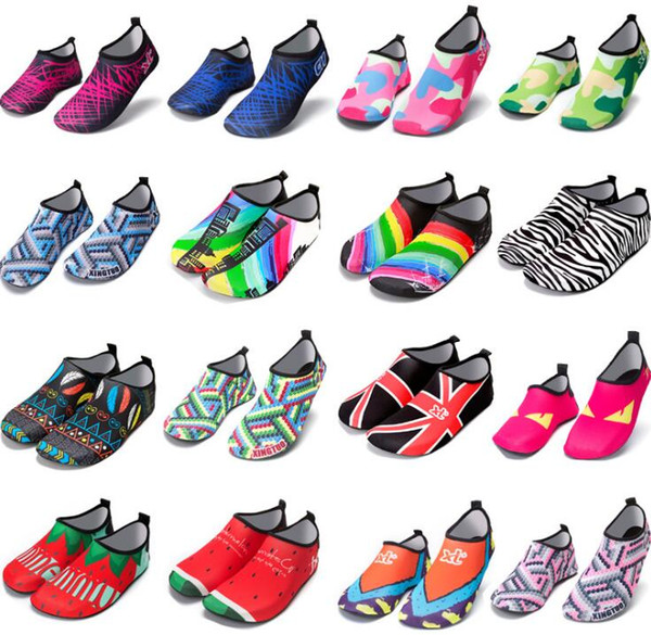 Rainbow Diving Beach Mesh Shoes Non-Slip Slip-on Barefoot Water Sports Beach shoes Skin Socks Adults Kids Swimming Surfing Yoga shoes