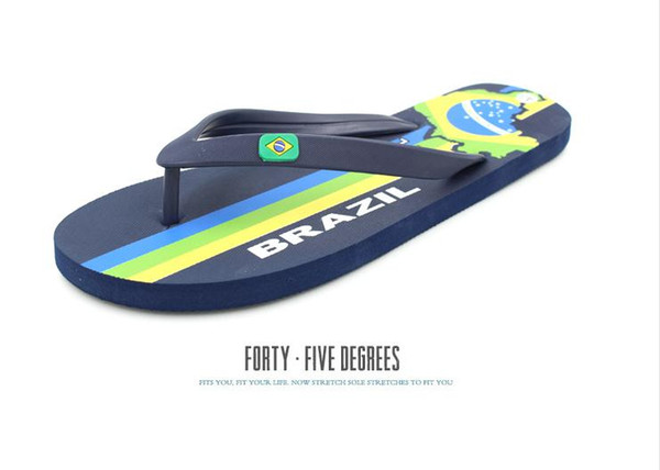 2018 Russia World Cup Slippers National Flip Flops Summer Sandals Beach Shoes Soft Beach Slippers
