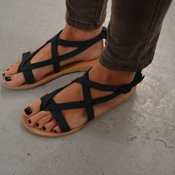 Flip Flops Overlapping Sandals Rome Style Shoes Flat Bottom Women Summer Cool Popular Outdoor Beach 26jt f1
