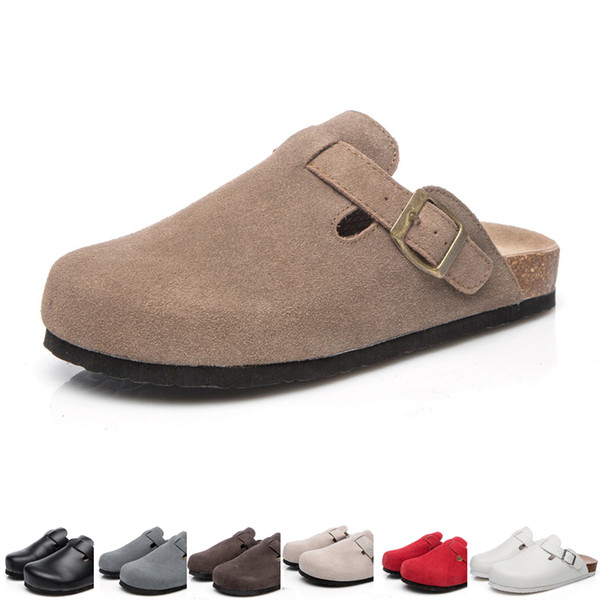 Summer Cover Toe Sandals Men Women Couple flats sandals Cork Slippers Casual Beach shoes Black Brown Beige colors size 36-44