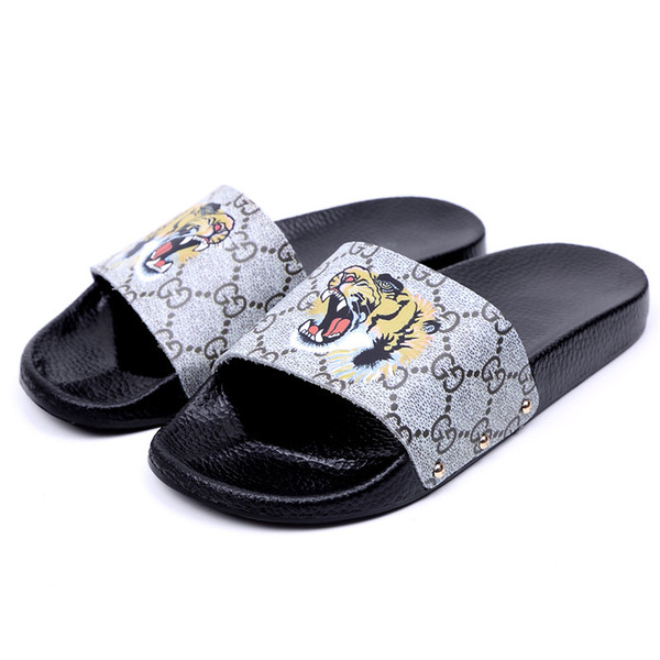 Men Women Sandals Designer Shoes Blooms Tiger Bees Snake Luxury Slide Summer Fashion Flat Thick Sandals Slipper Flip Flop GGSlippers GGFlip