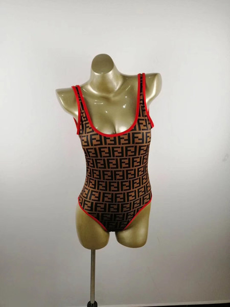 Designer Bikini Women pink Swimwear F Bandage Sexy Bathing Suits Sexy ONE pieces 3 colors Swimsuit