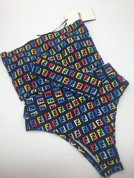 The Newest Designer Bikini Women Swimwear FD Letter Swimsuit Bandage Sexy Bathing Suits Sexy Thress-piece Swimsuits