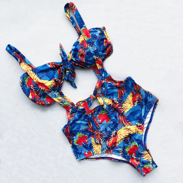 Women's Bikini 2019 mujer bathing suit Strap Wrapped Chest Strap Swimsuit maillot de bain femme Two-Piece Set