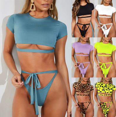 2019 Sexy Bikini Swimwear Swimsuit Women Low Waist Brazilian Bikini Set Knot Rope Bathing Suit Biquini Beachwear Maillot De Bain Femme