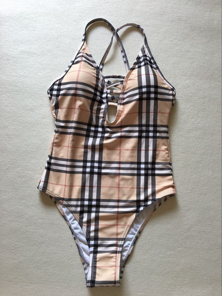 New Women One Piece Outfits New Summer Sexy Fashion Swimsuit Suit Wholesale Stripe Pattern Designer Swimsuit Bikini Print