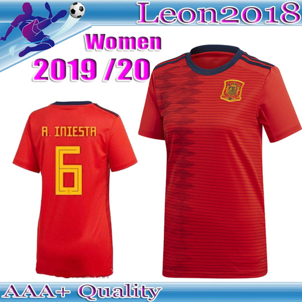 19 20 Germany women home away Soccer Jersey 2019 world cup Espana female soccer shirt A.INIESTA RAMOS girl Football jerseys uniforms