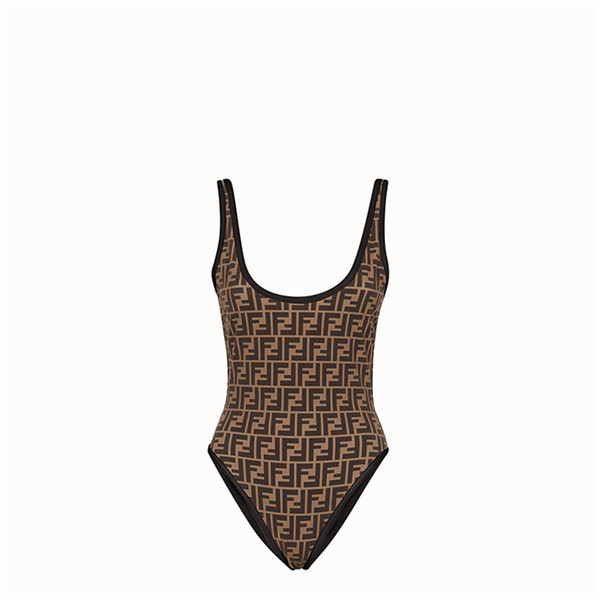 19ss Luxurious Brand Fend FF siamese swimwear Sexy Bikini Swimwear full Print for Women Bathing Suit Fashion Backless Swimwear for Lady Girl