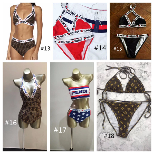 The Newest Designer Bikini G letter Women Swimwear FD Letter Swimsuit Bandage Sexy Bathing Suits Sexy Mix 28 Style Swimsuits