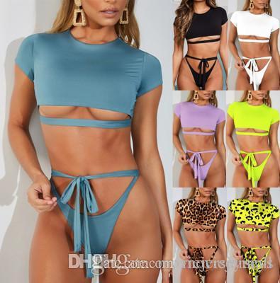 2019 Sexy Bikini Swimwear Swimsuit Women Low Waist Brazilian Bikini Set Knot Rope Bathing Suit Biquini Beachwear Maillot De Bain Femme