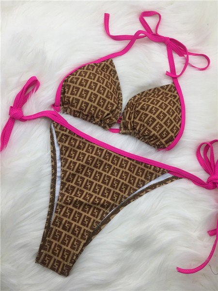 19ss Luxurious Designer Brand Fend Separate swimsuit Bikini Swimwear for Women Bathing Suit Fashion Backless Swimwear for Lady Girl