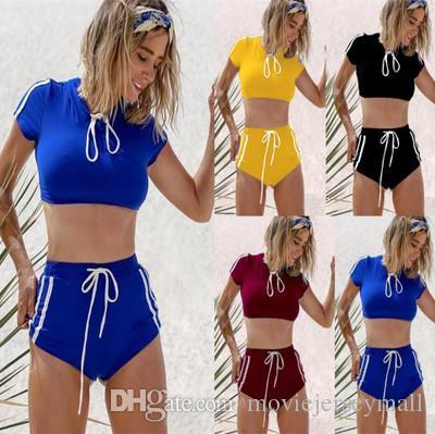 Sexy Bikini Swimwear Womens High Waist Bathing Suit Swimsuit Biquini Beachwear
