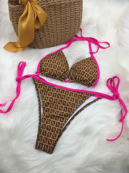 Whosale F Bikini Brand Bikini Swimwear for Women Bathing Suit Beachwear Summer one piece Sexy Lady Swimsuit FD07