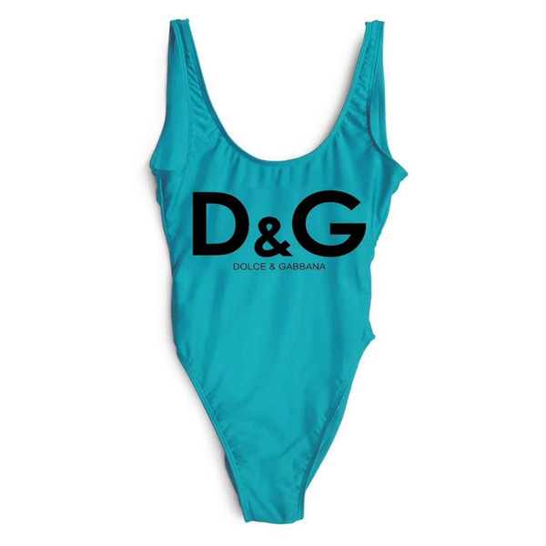 19ss New Luxurious Brand DG siamese swimwear Sexy Bikini Swimwear for Women Bathing Suit Fashion Backless Swimwear for Lady Girl Bikinis set