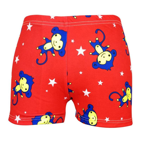7-9Y Swimming Trunks for Boys Cartoon Animal Shark Monkey Kids Swimsuit Bathing Suit Elastic Swim Shorts Blue Red