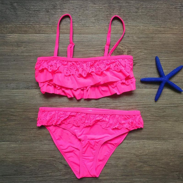 Summer Children Swimwear Girls Baby Kids Infantil Swimsuit Girl Bathing Suit 7-14years