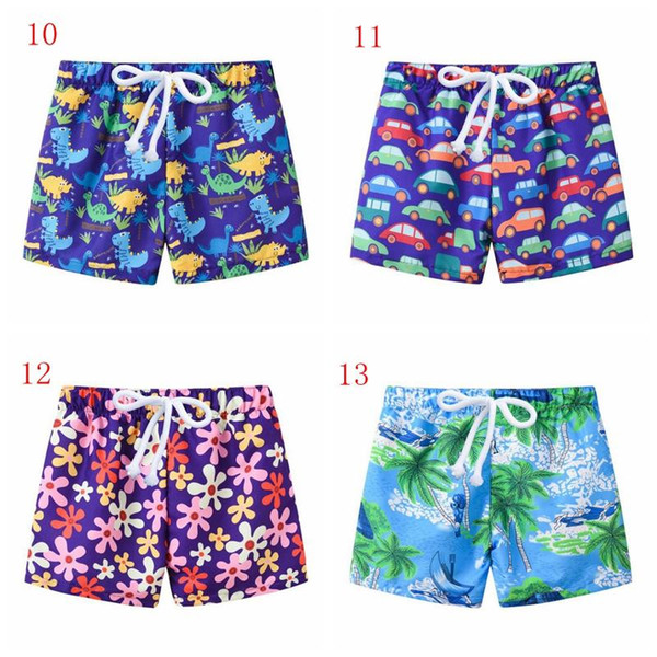 Children summer print shorts kids baby girl cartoon striped car pattern beach pants clothes boutique 13 styles MMA1543 100pcs