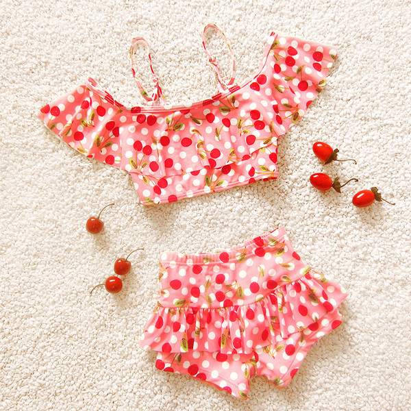 2018 New Children Swimsuit Skirt Baby Swimwear S-2XL Two-Piece Suits Baby Bikinis Summer Children Swimwear Kids Swim Suits