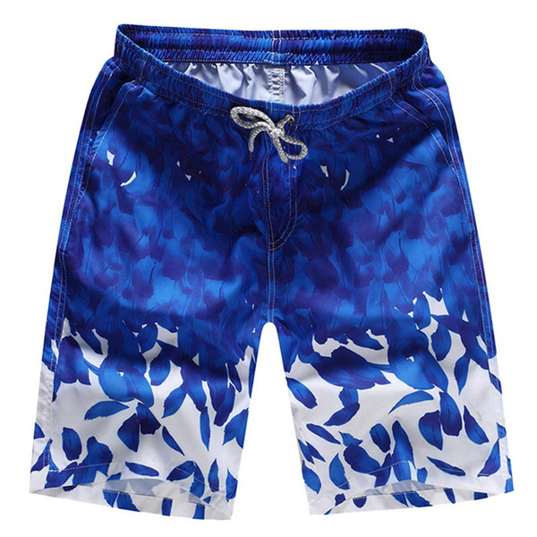 Men Printed Beach Shorts Quick Dry Swimsuit Swim Trunks Beachwear Running Shorts Swimwear Plus Size Sports