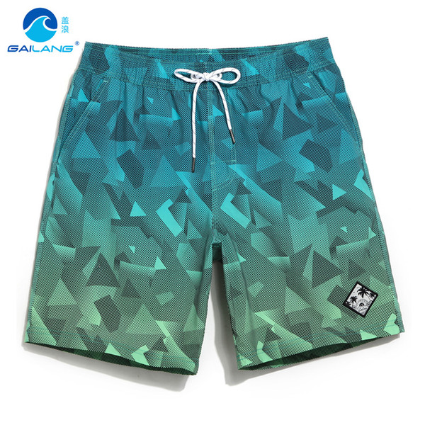 Gailang board shorts couples beach surfing liner swimwear fitness bodybuilding swimming trunks Geometric mens bathing suit men