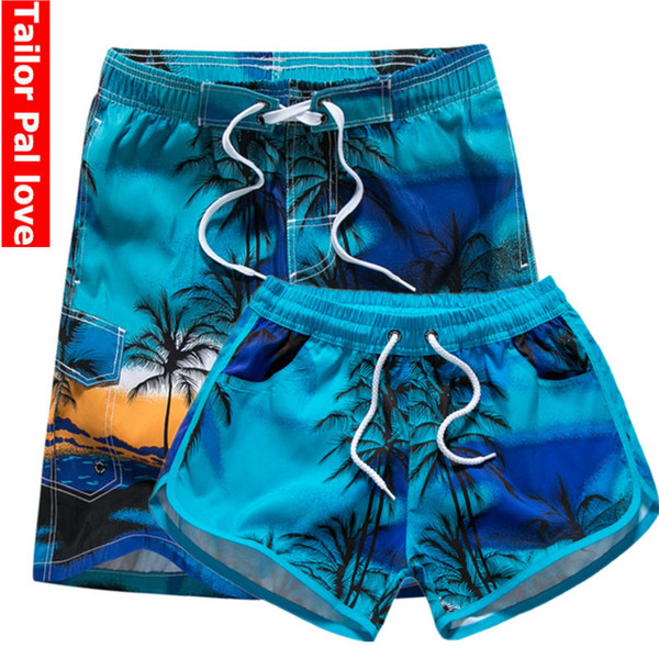 Couple Swimwear Board Shorts Women & Mens Boardshorts Bermuda Surf Swimming Shorts Swim Trunks Beach Sports Suit Quick Dry Short