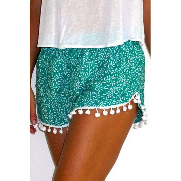 This Summer Women Popular Floral Elastic Waist Cotton Shorts For Female Short Pants Woman Plus Size Beach Shorts