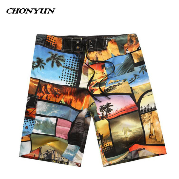 2019 New Men's Quick Dry Mens Board Shorts Surf Swimwear Beach Shorts For Men Swim Trunks Swimsuits Male Briefs Short Bermuda