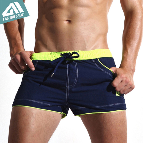 New Men's Swim Shorts Quick Dry Beach Shorts Lining Liner Sport Summer Men's Board Surf Swimwear Sea Male AC429