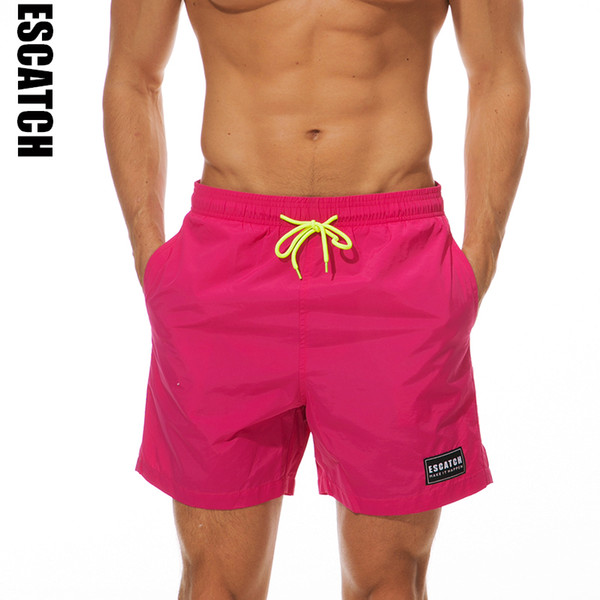 Escatch M-3XL Swimming Trunks Male Swimwear Quick Drying Men's Beach Boardshorts Sandy Gym Shorts 10 colors