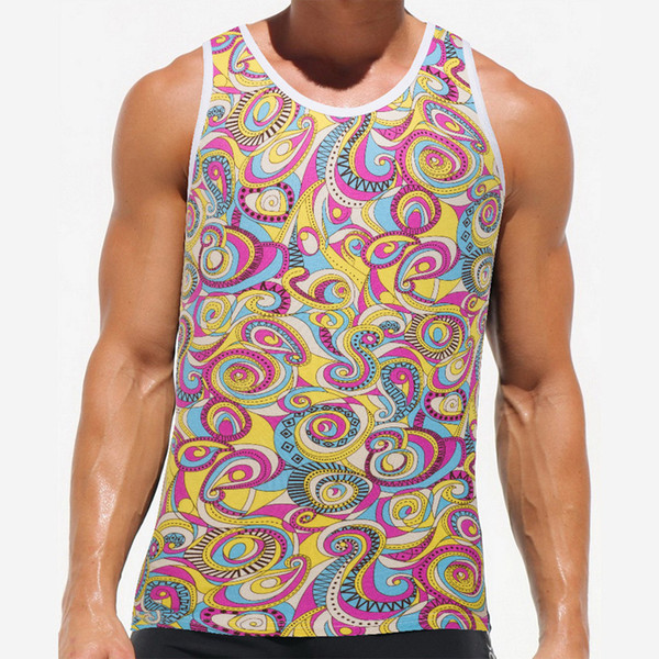 Y117 Austinbem 2017 hot men Sportswear beach t shirt vest gym jogging running vest fitness top plaid man basketball