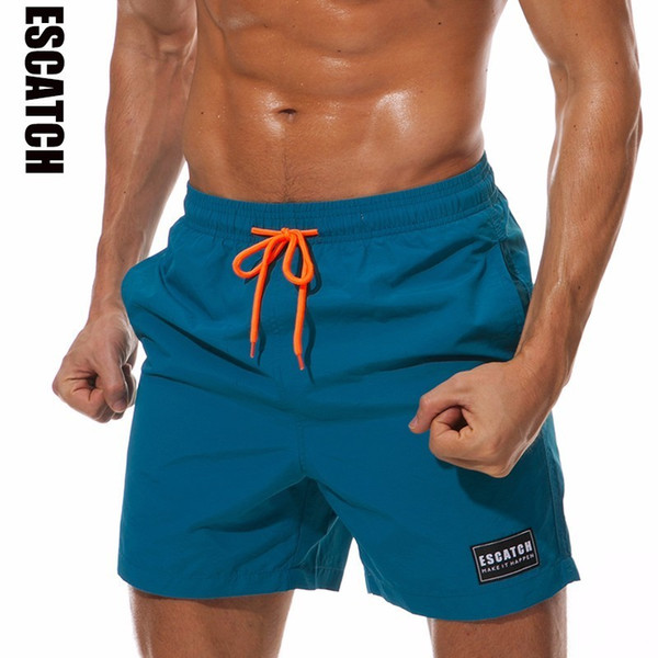 ESCATCH Lining Beach Shorts Men Bermuda Surf Boardshorts Mens Swimming Shorts Swimwear Quick Drying Male Board Swim Sportswear