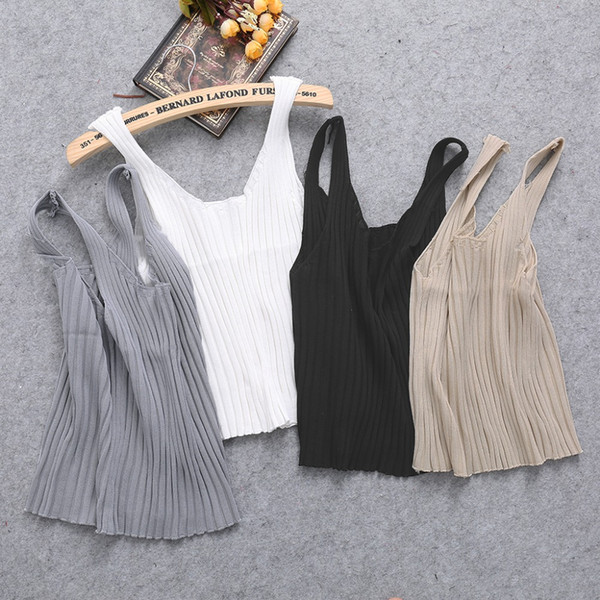 Sexy Women Water Sports Bodycon Sling Knitted Camisole Square-cut Surfing Beach T-Shirts Slim Tank Tops