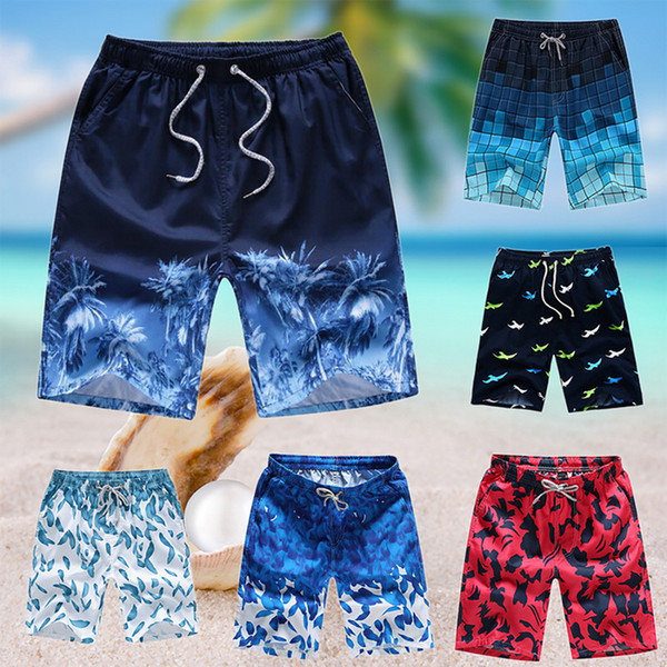 CALOFE 2019 New Summer Wholesale Men's Board Shorts Beach Brand Shorts Surfing Bermudas Masculina De Marca Print Men Boardshorts