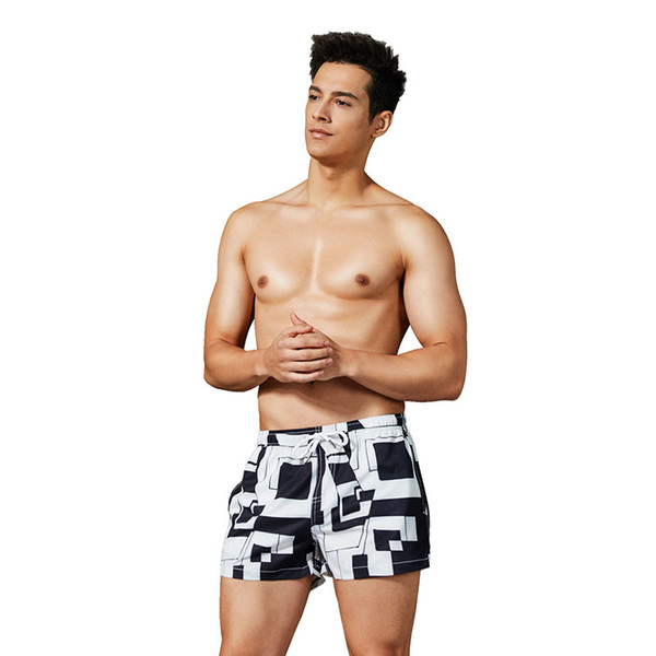 Seobean Fast Dry Men's Board Shorts Summer Beach Surfing Man Swimming Shorts Athletic Sport Running Hybrid Home
