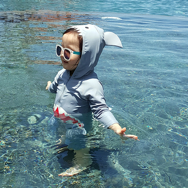 Designer Swimsuit Cartoon Children's Swimsuits Boys Girls Cute Shark Swimsuit Anti-jellyfish Swimsuit bathing suit pool suits swimwear