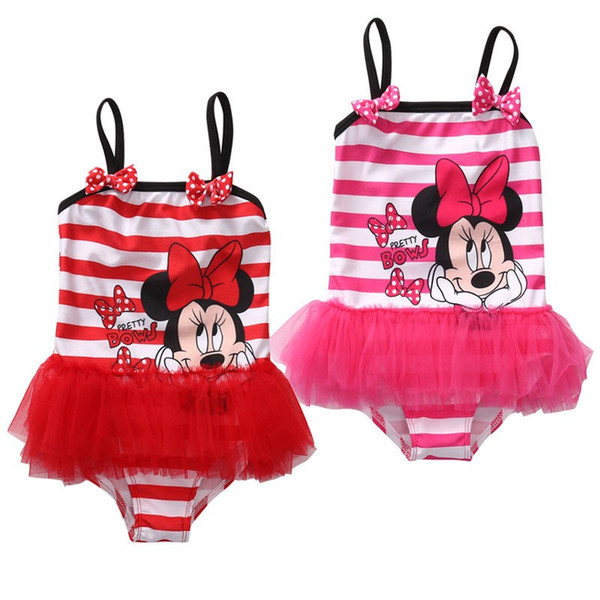 Baby Kids Girl Carton One-piece Swimsuit Babies One Piece Swimming Costume Swimwear Bathing Suit