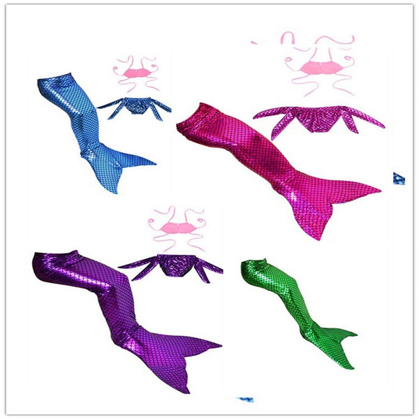 Sparkle Mermaid Swimsuit Fish Scales Bikinis Suit Girl Costume Childrens Day Gift Beach Cute Flexible Fashion 27fyf1